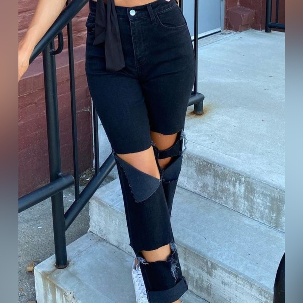 Black denim jeans only worn once